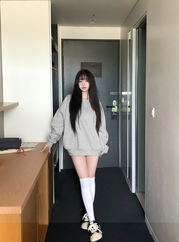 ポケット付きボリュームスウェットトップス