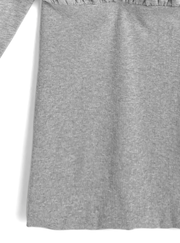 チュールフリルスウェットミニワンピース