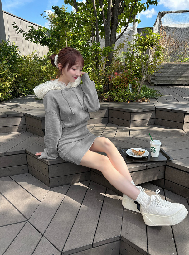 チュールフリルスウェットミニワンピース[tu1851] | レディース