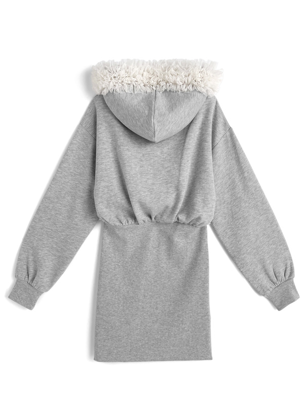 チュールフリルスウェットミニワンピース