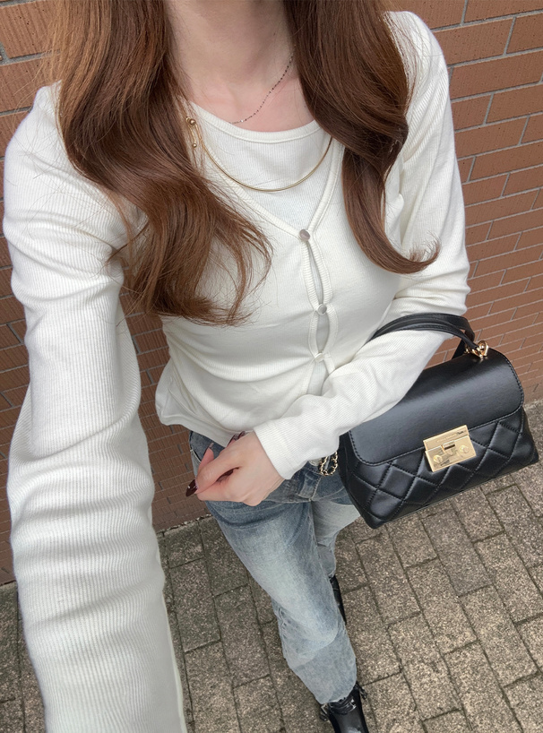 レイヤード風ホルターネックリブトップス[tu1857] | レディース