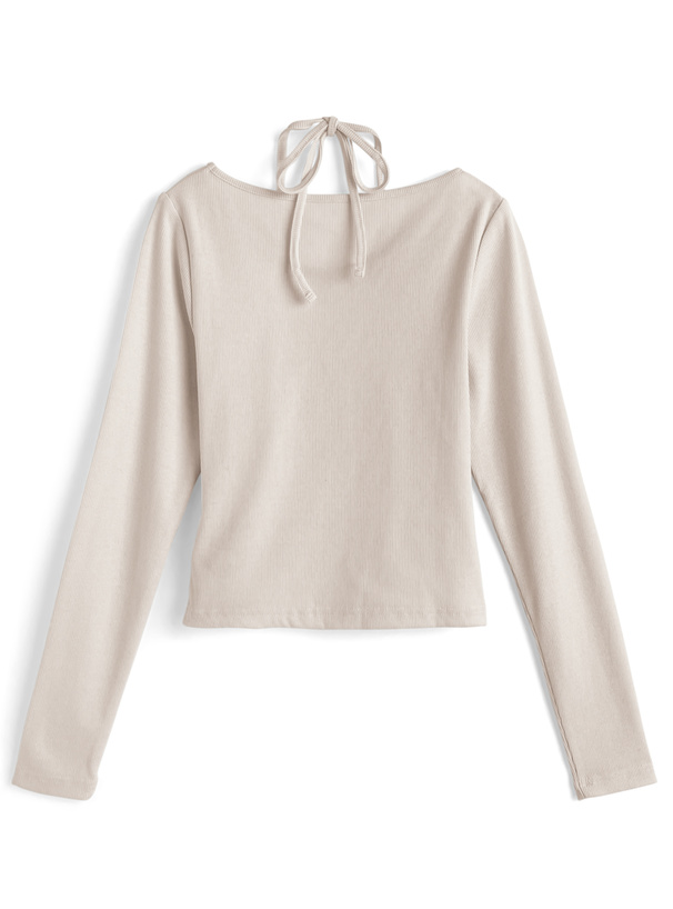 トップス N レイヤード風ホルターネックリブトップス[tu1857] | レディース