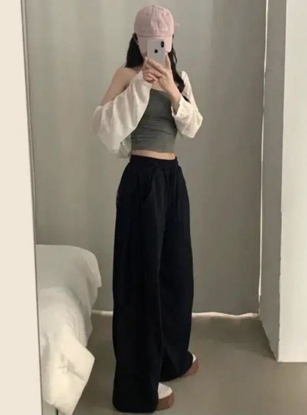 タックワイドパンツ