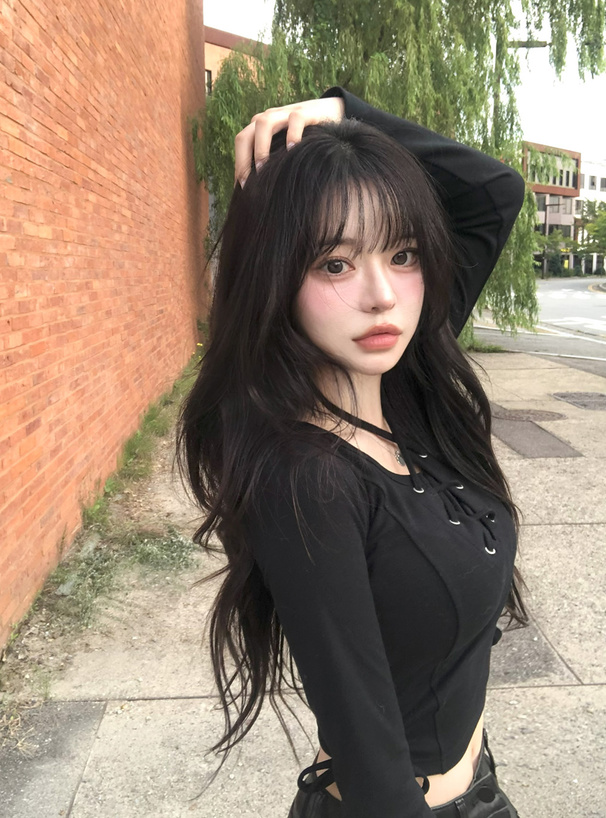 レースアップサイドドロストトップス