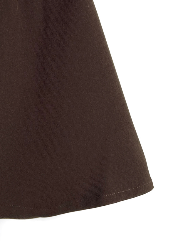 インパン裏地付きベルトラッププリーツミニスカート[tu1878