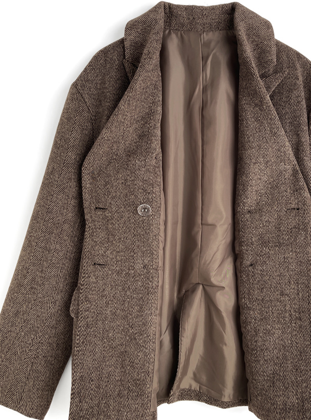 ILLIT アイリット BEB ヘリンボーン柄ダブルボタンジャケット[tu1883