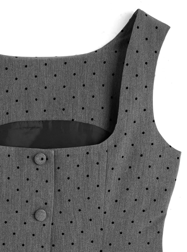 ドット柄プリーツミニワンピース[tu1887] | レディースファッション