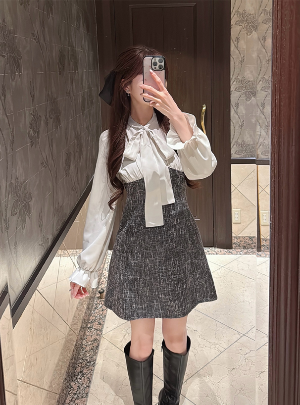 ツイードドッキングミニワンピース[tu1894] | レディースファッション