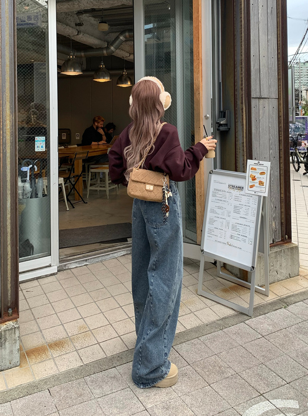 バレルレッグデニムパンツ