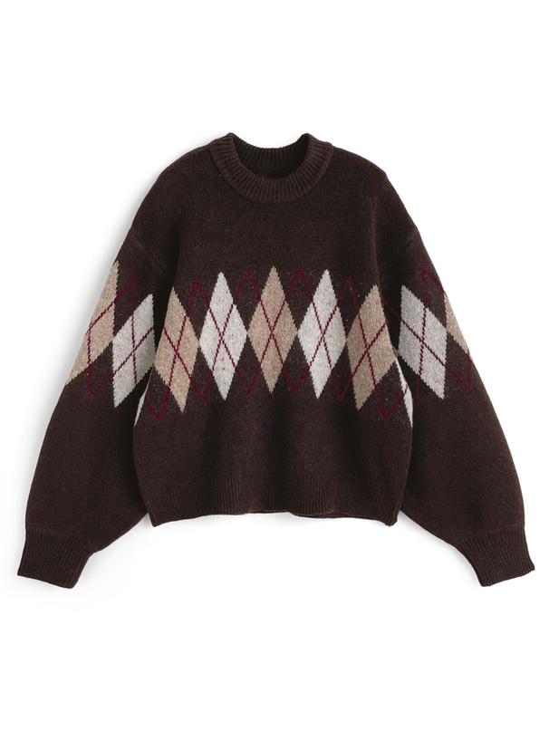 アーガイル柄ニットトップス[tu1904] | レディースファッション通販の