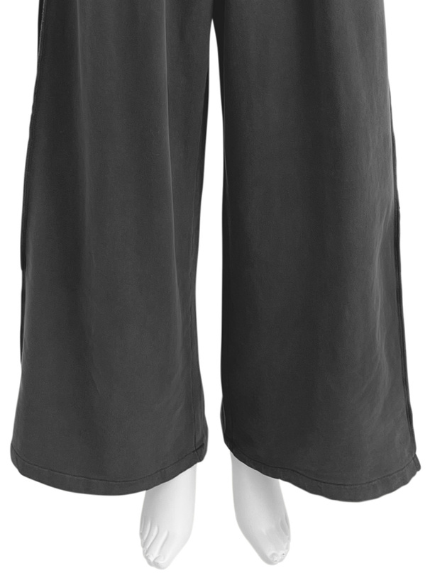 レースアップスウェットワイドパンツ