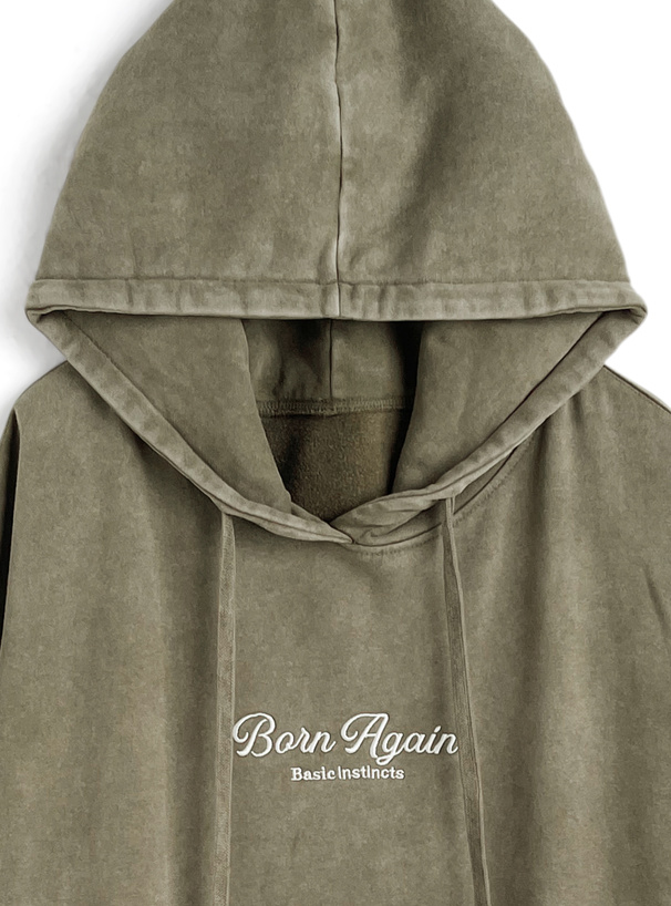 ロゴ刺繍ポケットスウェットパーカー