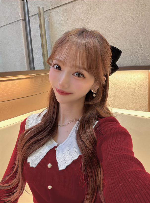 フリルリブニットカーディガン