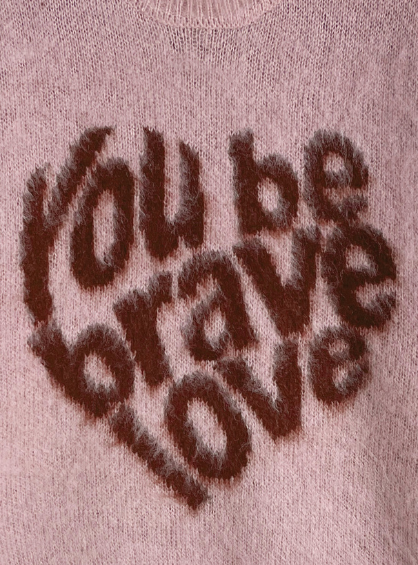 ハートロゴニットトップス