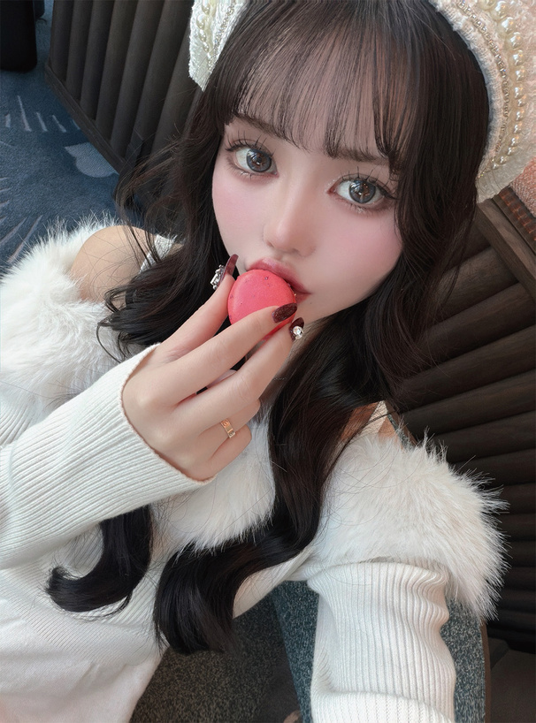 ファー・ストラップ付きオフショルダーニットミニワンピース[tu1917