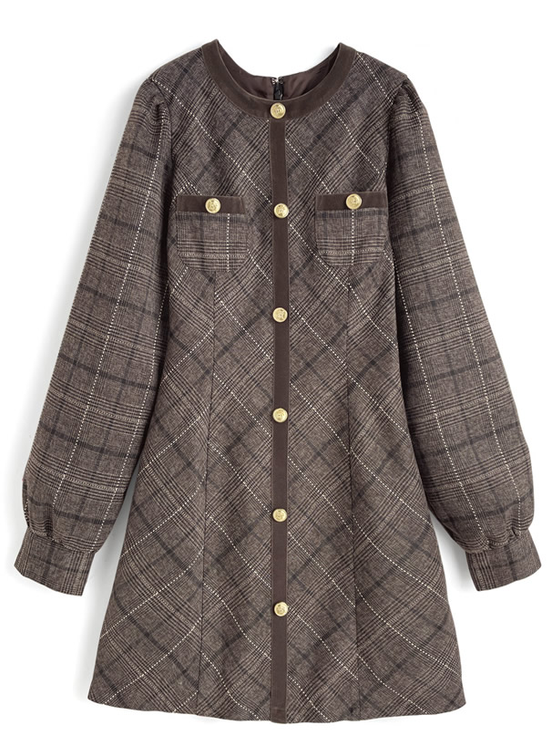 チェック柄ミニワンピース[tu1920]