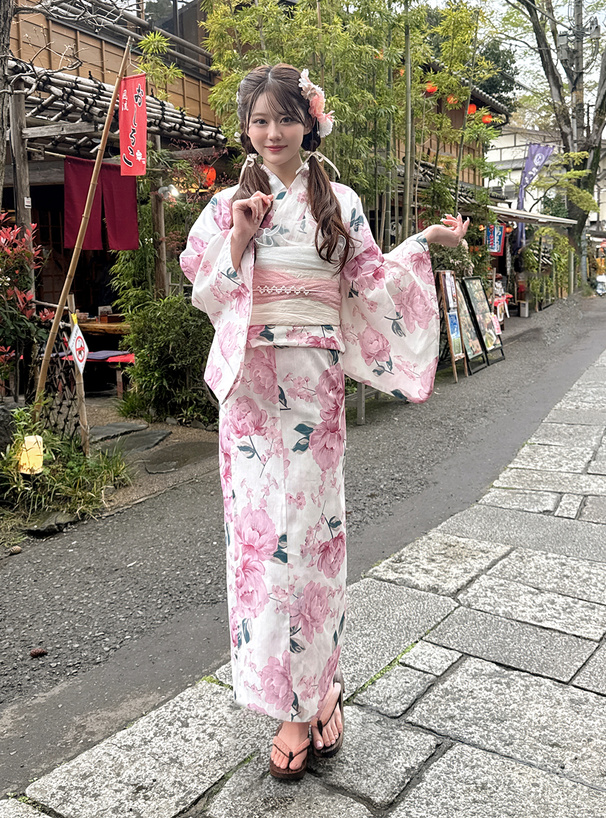 芍薬柄浴衣セット