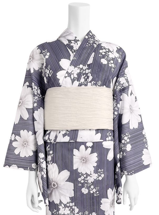 コスモス柄浴衣セット