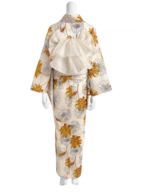 ガーベラ柄浴衣セット