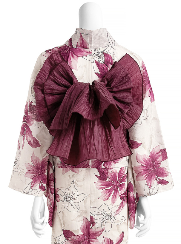 クレマチス柄浴衣セット