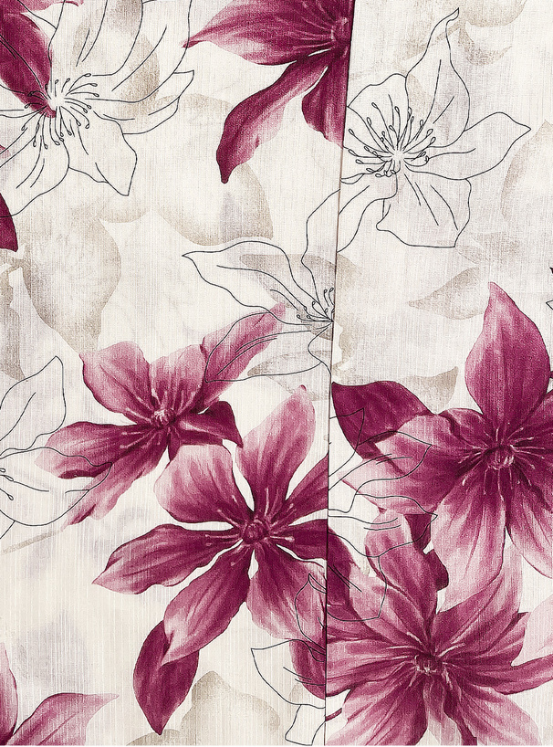 クレマチス柄浴衣セット