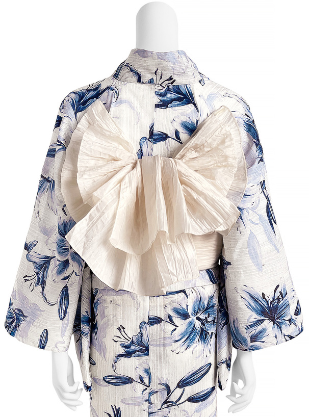 百合柄浴衣セット