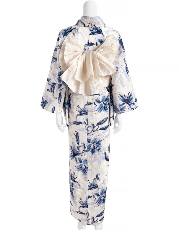 百合柄浴衣セット