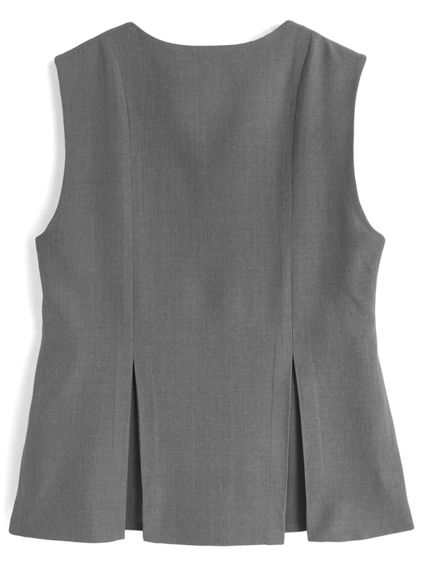 Vネックプリーツジレ