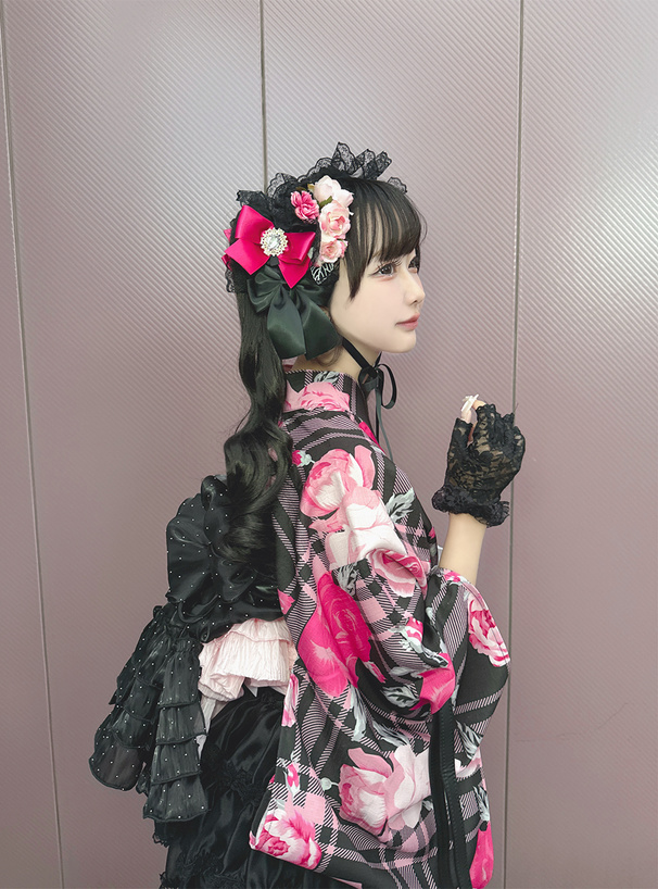 レースフリルリボンヘッドドレス