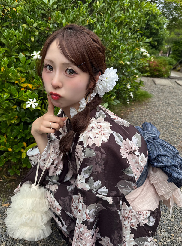 チュールフリル巾着ショルダーバッグ