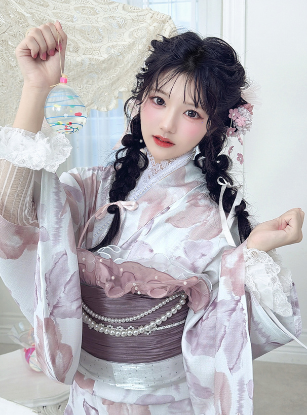 テープ付きビジューレースフリル重ね衿
