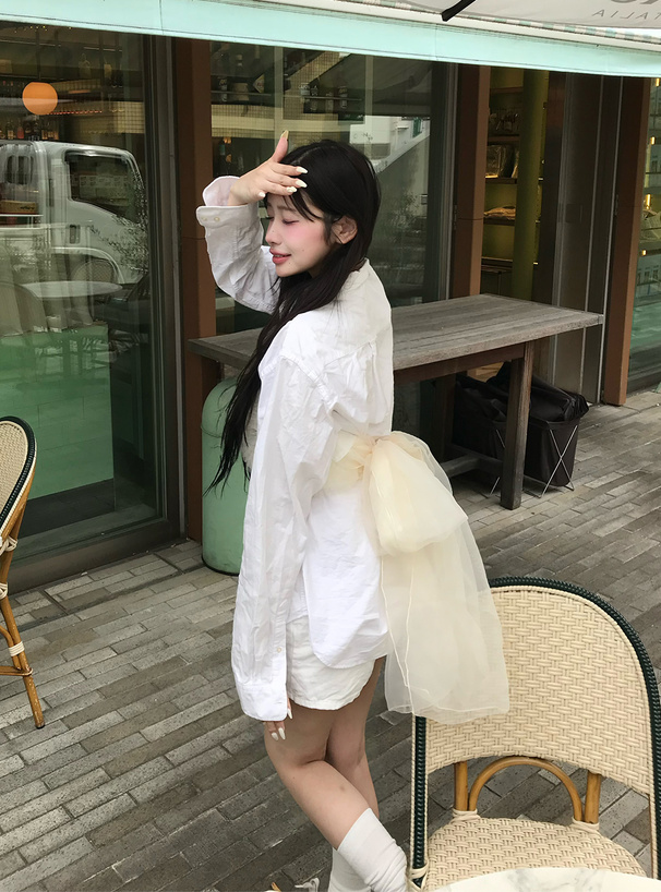 チュールオーガンジーボリュームフリル帯