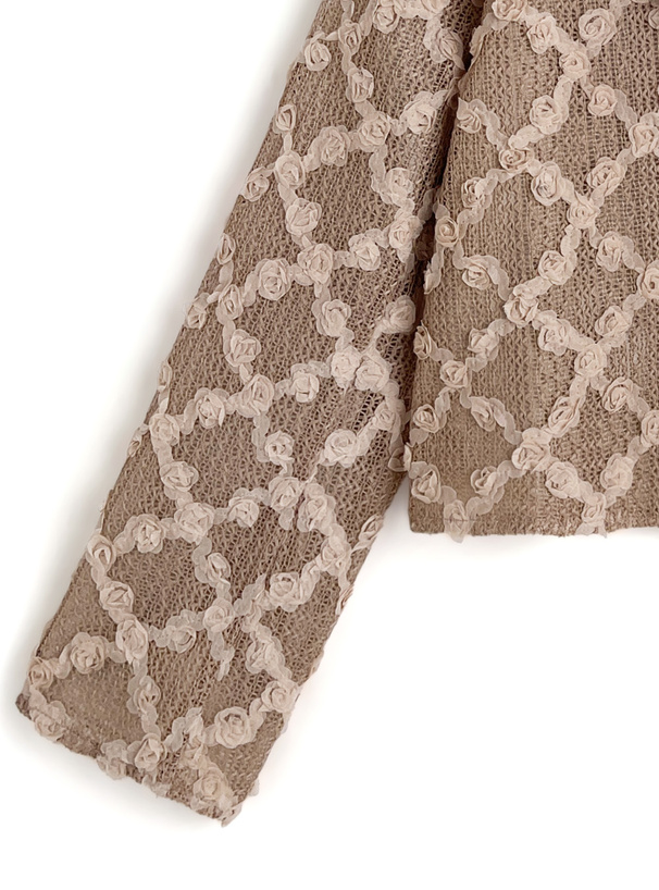 ローズモチーフメッシュジャケット