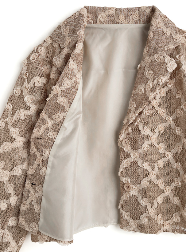 ローズモチーフメッシュジャケット