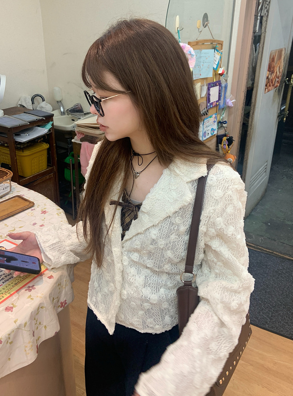 ローズモチーフメッシュジャケット