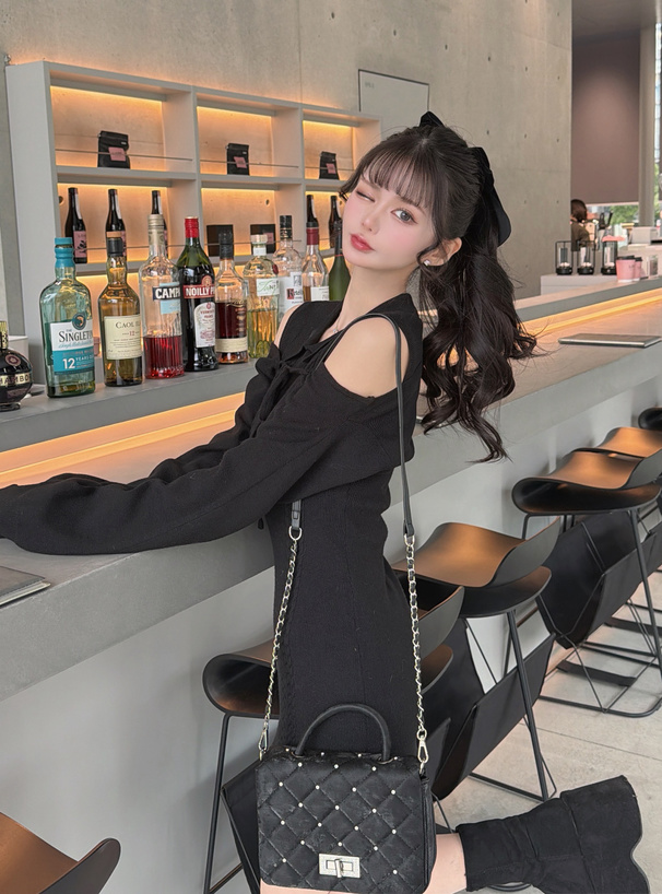 ボレロ×ノースリーブミニワンピースアンサンブル