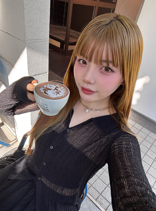 リブニットカーディガン