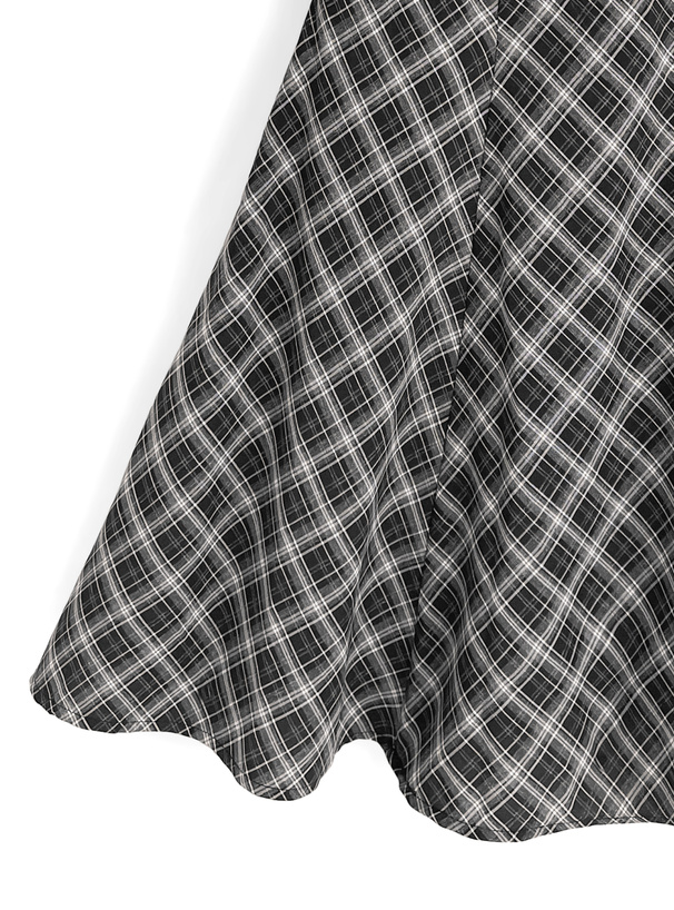 チェック柄ボレロドッキングミニフレアミニワンピース