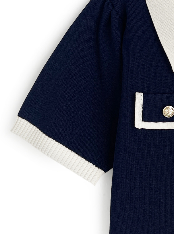 配色ニットカーディガン