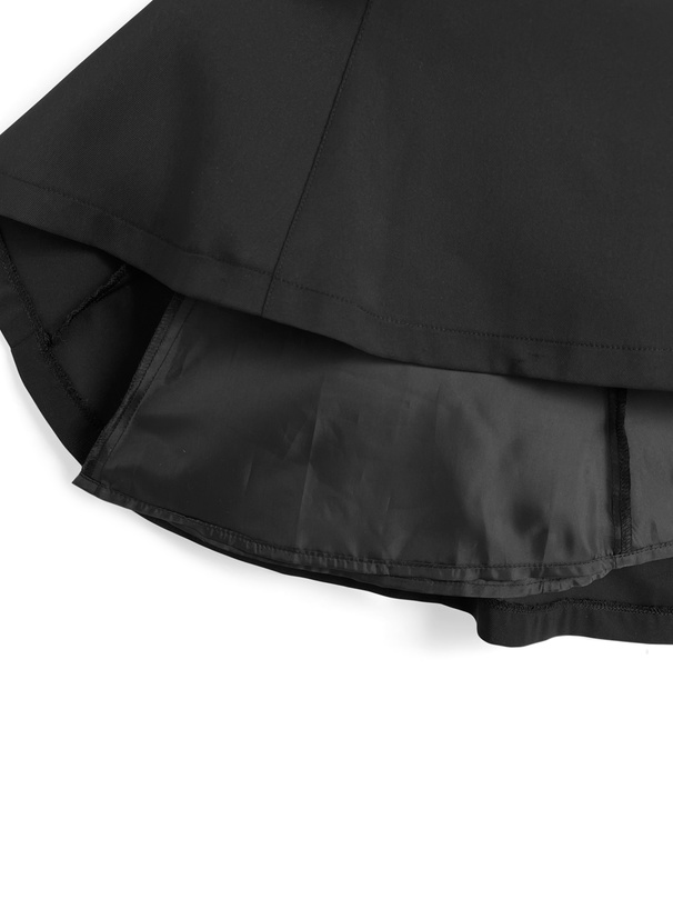 チェック柄フリルホルターネックフレアミニワンピース