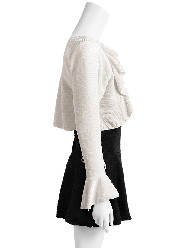 ボレロ付き配色リボンバルーンワンピース水着