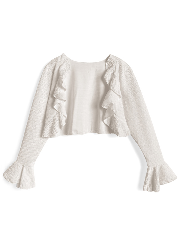 ボレロ付き配色リボンバルーンワンピース水着