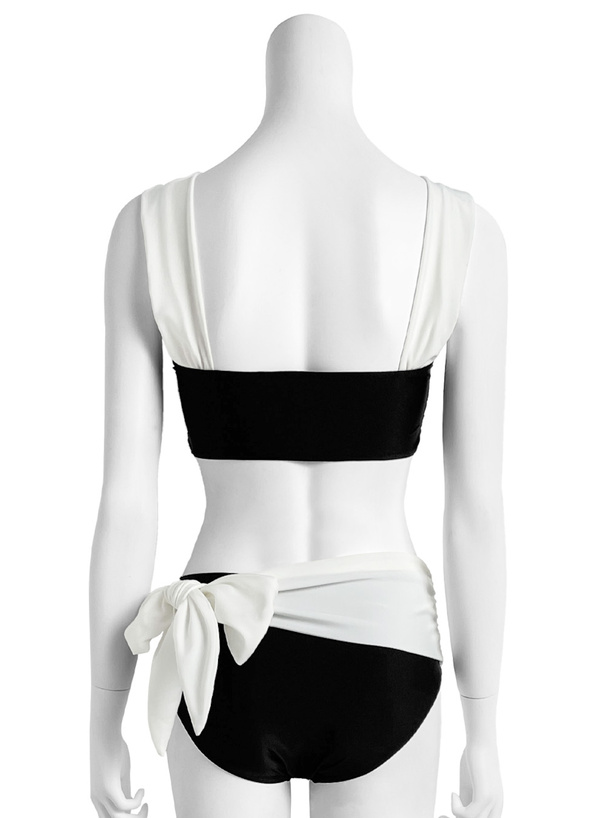 配色リボンビキニ水着