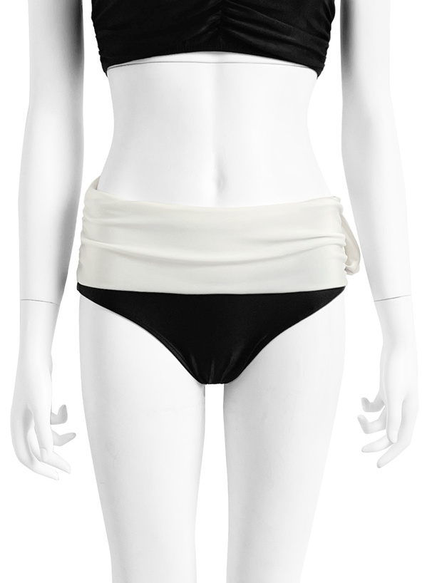 配色リボンビキニ水着