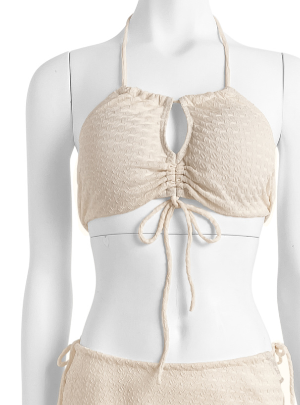 スカート付きホルターネックビキニ水着