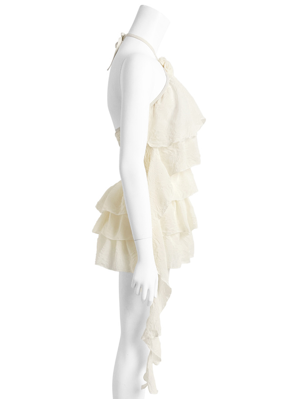 インパン付きホルターネックティアードフリルワンピース水着