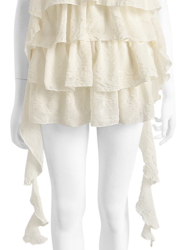 インパン付きホルターネックティアードフリルワンピース水着