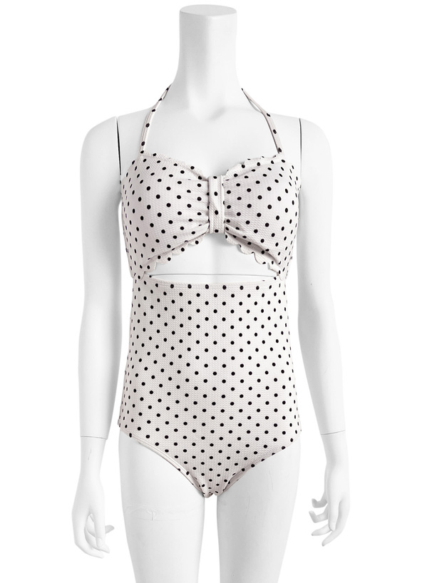 ホルターネックリボンワンピース水着