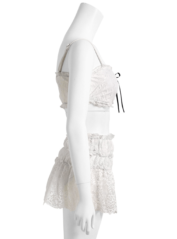 スカート付きリボンビキニ水着