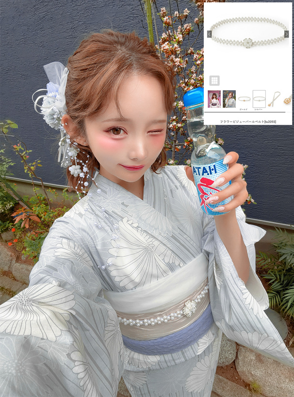 フラワービジューパールベルト